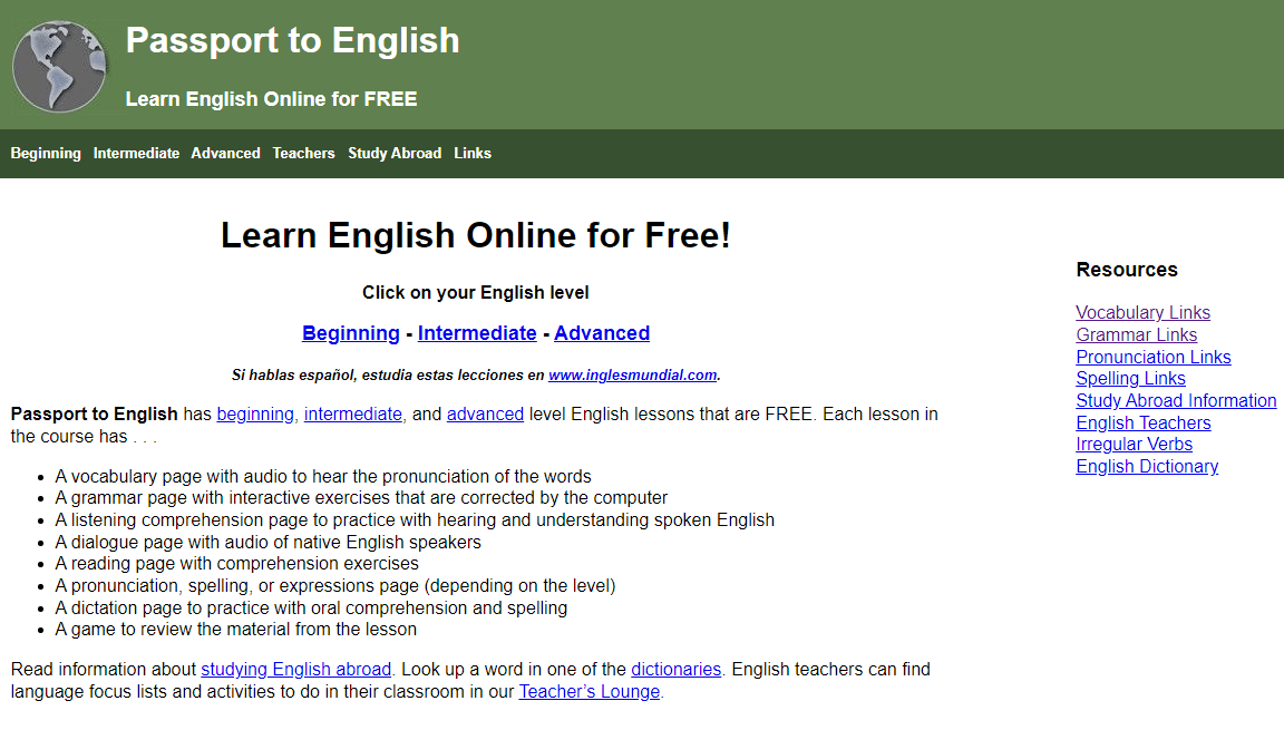 بهترین وب‌سایت آموزش زبان